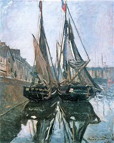 Fishing Boats at Honfleur Claude Monet